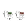 thumbnail image 2 of Flora Bunda Set of 2 Artificial Succulents in Iridescent Unicorn Ceramic Planters, 2 of 7