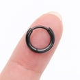 thumbnail image 3 of A Pair of Implant Grade Titanium Blackline Basic Huggie Hoop Earring, 3 of 4