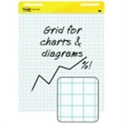 Post-It 25 x 30 in. White Self-Stick Easel Pad With 1 in. Blue Grid Lines - 30 Sheets & Pad, Pack 2