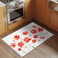 thumbnail image 2 of Red Flowers Entryway Rug 2'x3'&nbsp; Non Slip Front Door Mats, Watercolor Spring Country Botanical Floral Entrance Rugs Indoor Outdoor Carpet, Washable Floor Mats Small Area Rug for Bedroom Kitchen, 2 of 8