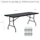 thumbnail image 4 of Mesa Tablon Plegable EKE Life Home Jardin Exterior Portatil Negro 180cm, 4 of 7