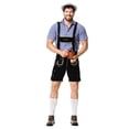 thumbnail image 2 of Wdgfv Lederhosen Men German Bavarian Oktoberfest Leather Trousers for Garden, 2 of 7