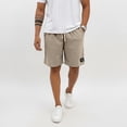 thumbnail image 4 of Resicozy Mens Corduroy Shorts Casual Elastic Waist Drawstring 2026 Summer Beach Lounge Short with Pockets Khaki 3XL, 4 of 6