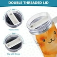 thumbnail image 5 of Cute Orange Cats 40 oz Tumbler with Handle Insulated&nbsp;Travel Mug&nbsp;Lid Straw Leak Proof Steel Vacuum Water Bottles Glasses Fits in Car Cup Holder, 5 of 7