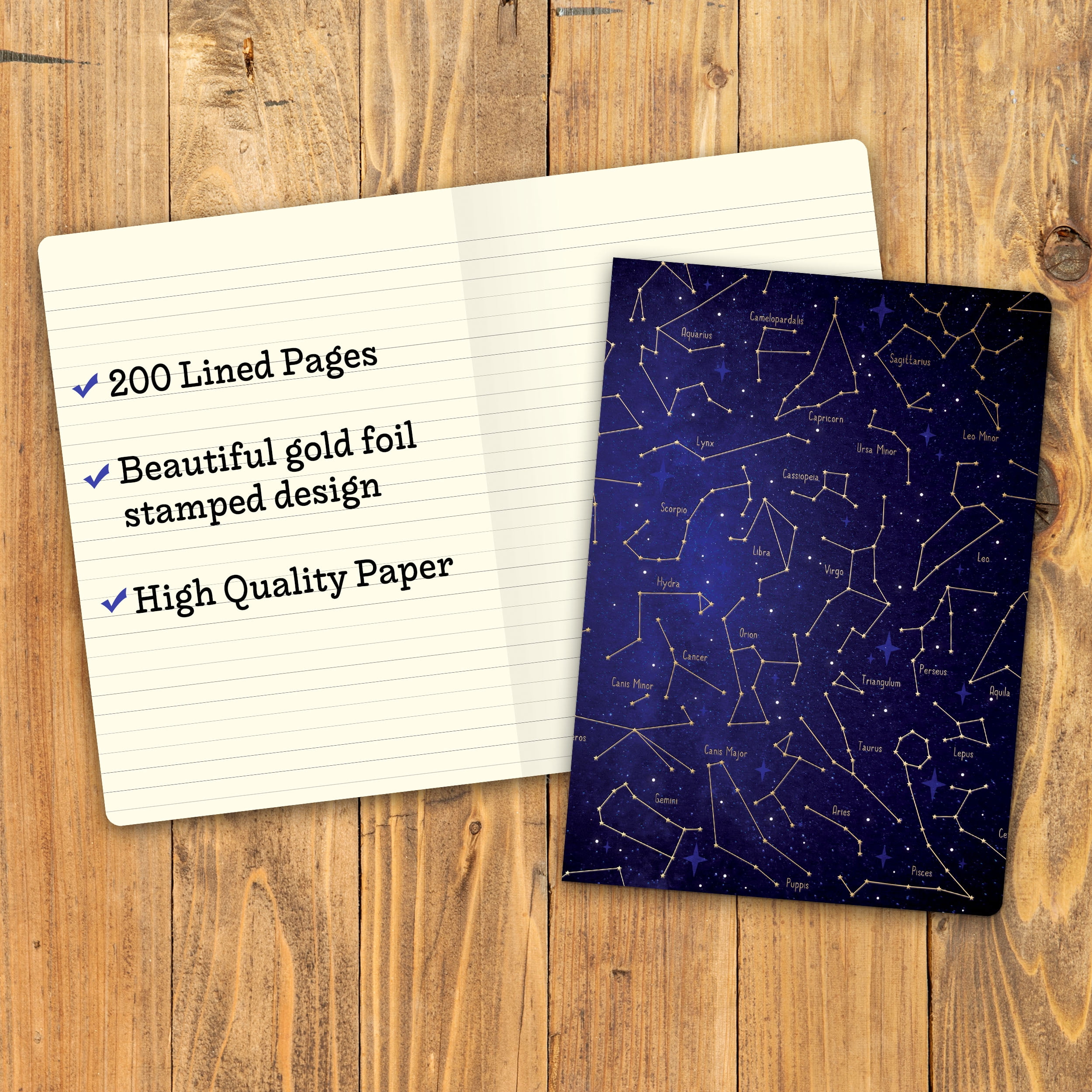 Piccadilly Astrology Lined Journal with Flexi Cardstock Cover