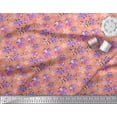 thumbnail image 3 of Soimoi Orange Rayon Crepe Fabric Artistic Floral Print Fabric by Yard 46 Inch Wide, 3 of 3