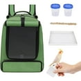 thumbnail image 4 of Compact PVC Bird Backpack Carrier For Macaws Couple Includes Perches Double Drinkers Permanent Transporting Pulls, 4 of 8