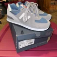 thumbnail image 2 of New Balance 574 Grey Blue Men's Lifestyle Athletic Shoes ML574OW2 Brand New 10, 2 of 5