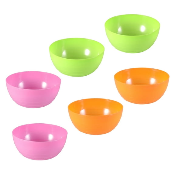 WASHWEPE Bowl Pink For Outdoor Party 6Pcs 12.5X12.5X6.5In