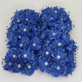thumbnail image 3 of Organza and Satin Flower with Pearl Spray Royal Blue (72 Flowers), 3 of 6