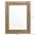 thumbnail image 2 of LuxenHome WHA1478 Japanese Oak Wood Cast Iron Wall Mirror, Brown, 2 of 7