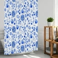 thumbnail image 2 of Blue Floral Shower Curtain Set Cute Daisy Girl Bathroom Curtain, Waterproof and Durable Polyester Fabric,Includes 12 Hooks, Modern Aesthetic Decor Colorful Flower Shower Curtain 72x72 inch, 2 of 6
