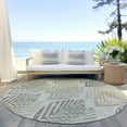 thumbnail image 6 of Addison Rugs Chantille Indoor/Outdoor Transitional Floral Taupe Washable Round Rug, 8' x 8', 6 of 6
