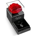 thumbnail image 1 of I Love You Necklace With Red Rose - Romantic Gifts For Her Wife Girlfriend On Anniversary Valentine's Day Birthday Gifts For Women Mom, 1 of 5