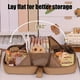 thumbnail image 5 of Large Capacity Pencil Case Organizer | Multifunctional Cloth Pen Holder | Zippered Bag for Office & Travel | Stationery Storage Box | 21x12x7cm | Coffee Purple Green Black | 1 Pc, 5 of 6