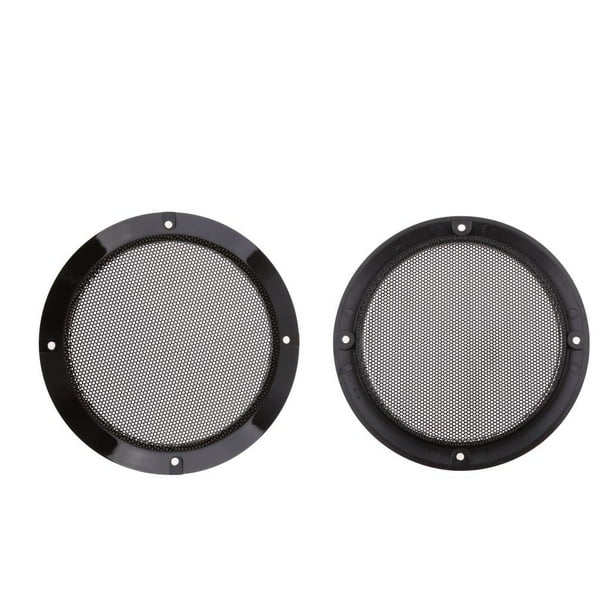 2x Universal Car Home 5 pulgadas Metal Negro Subwoofer Rejilla Funda