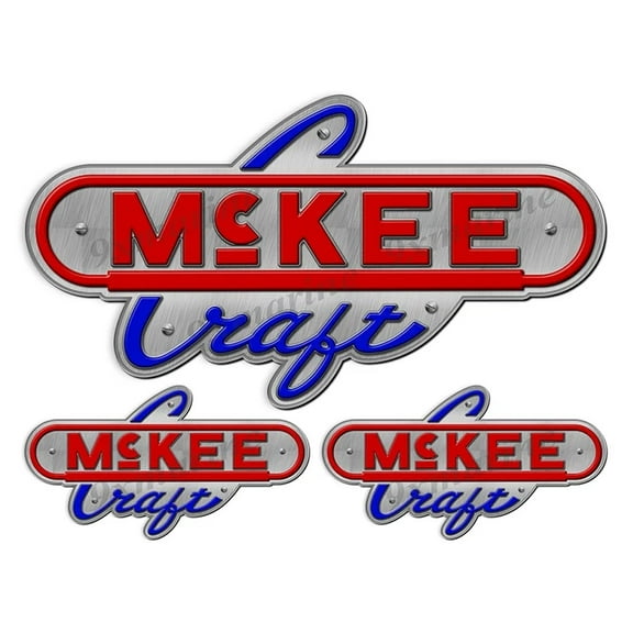 McKee Craft Vintage Stickers "3D Vinyl Replica" of originals - 10" long
