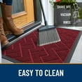 thumbnail image 6 of Buganda Door Mat Outside, Waterproof Low Profile Welcome Mat, Heavy Duty Rubber Doormats for Outside Entry 29.5x17, Wine Red, 6 of 8