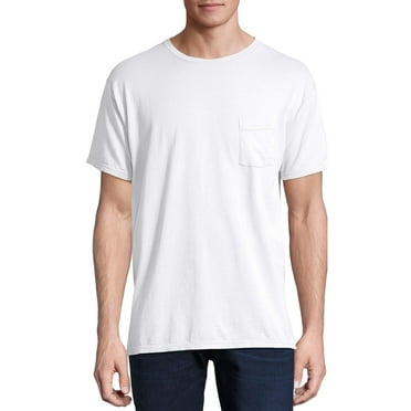 Hanes Men's and Big Men's ComfortWash Short Sleeve Pocket Tee, Up To Size 3XL