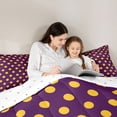thumbnail image 5 of Homewish Teens Female Men Polka Dots Bedding Comforter Set 2pcs,Purple Yellow Twin Comforter Sets Microfiber,Minimalist Vintage Geometric Circle Breathable Bedding Set,Super Cozy Room Decor, 5 of 8