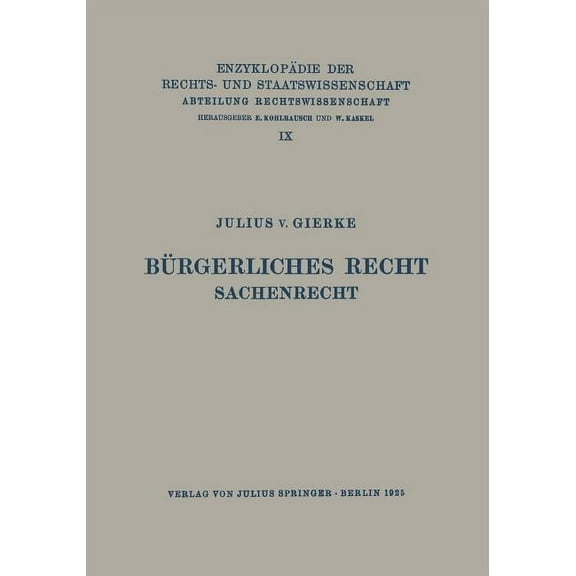 BÃ¼rgerliches Recht Sachenrecht, (Paperback)
