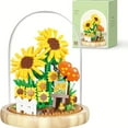 thumbnail image 4 of 1021Pcs Flowers Bouquet Building Blocks Set Mini Bricks Flower Set DIY Sunflower Friends Sets Assembly Botanical Collection Bonsai Tree Valentine's Anniversaries Birthday Gift For Adults Women, 4 of 5