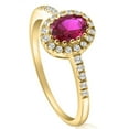 thumbnail image 2 of Pompeii 3/4ct Ruby & Diamond Ring 14K Yellow Gold (G/H,I2-I3), 2 of 4