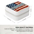 thumbnail image 2 of Creowell American Flag Patriotism Bravery Jewelry Box for Travel Independence Day Necklace Ring Earring Organizer Compact Size White, 2 of 5