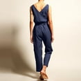 thumbnail image 7 of LMOIPLI Women's Plain Color Baggy Vintage Adjustable Strap Romper Adjustable Strap Romper Wide Leg Outfits Overalls Long Bib Pants Fashion Summer Clothes Lightweight Long Pants Navy M, 7 of 7