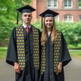 thumbnail image 7 of Logiee Mardi Gras Print Unisex Adult Graduation Stole Shawl 72" Long for Academic Commencements Shawl-Flattened, 7 of 7