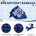 thumbnail image 3 of CSChome Ensemble de Bandana pour Animaux Couronne Pailletée Bandana pour Animaux 0-9 Chiffres Classique à Carreaux Mignon Cravate Réglable Bandana Triangle Anniversaire, 3 of 6