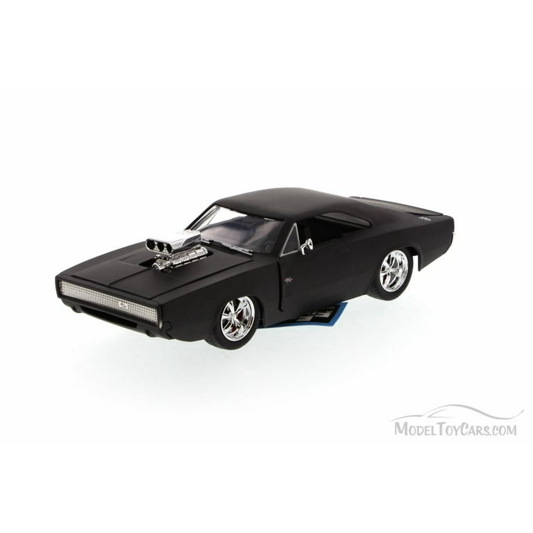 Dom's 1970 Dodge Charger R/T, Matte Black - Jada Toys Fast
