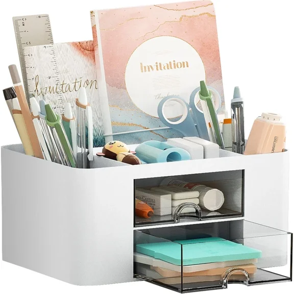 Desk Organizers And Accessories With 5 Compartments Drawer For Office & Home