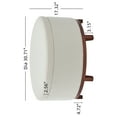 thumbnail image 6 of Christopher Knight Home 30.7" Modern Round Storage Ottoman, Boucle Upholstered with Wooden Legs, Beige, 6 of 8