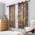 thumbnail image 2 of Yayeee Window Curtains Light Filtering 63"x42" Grommet Panel Pair Home Living Room Decor, Yellow Floral, 2 of 7