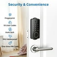 thumbnail image 2 of Entry Door Lock 5 in 1, Smart Door Lock Deadbolt Fingerprint Touch/IC Card/Keypads/App/Keys, Auto-Lock, Locking History Reviews, 2 of 5