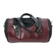 thumbnail image 1 of Small Pet Carrier for Small Dogs and Cats - Faux Alligator Leather Pet Travel Tote Bag - Double Strap Travel Pet Carrier for Cat Travel Bag - 9.05 x 9.05 x 18.1 Inch - Burgundy, 1 of 8