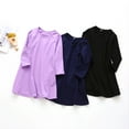 thumbnail image 4 of YTDSCS Kids Girls Long Sleeve Dress Solid Colours Dresses Cotton Casual Dress for Spring Fall 4-15 Years Teen Long Dresses, 4 of 9
