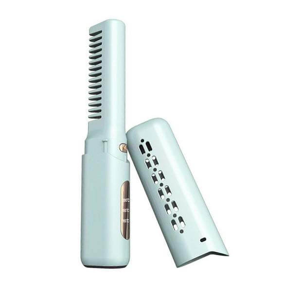 2 in 1 Hair Styling Brush Cordless Straightener Curler Portable Design Hairdressing Tool for Men Women