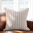 thumbnail image 5 of Throw Pillow Covers 18x18 Inch, Pink Lines Decorative Pillow Cases for Couch Sofa Bed, Modern Vertical Striped Farmhouse Vintage Cotton Linen Square Home Decor Pillowcases with Hidden Zipper, 5 of 9