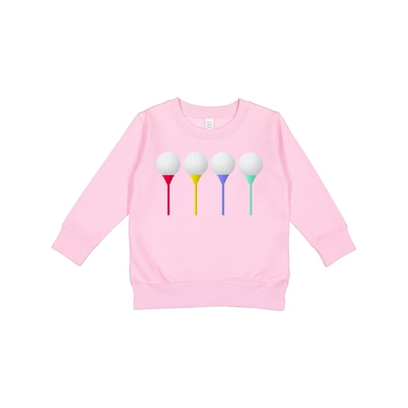 Inktastic Rainbow Golf Tees Toddler Sweatshirt