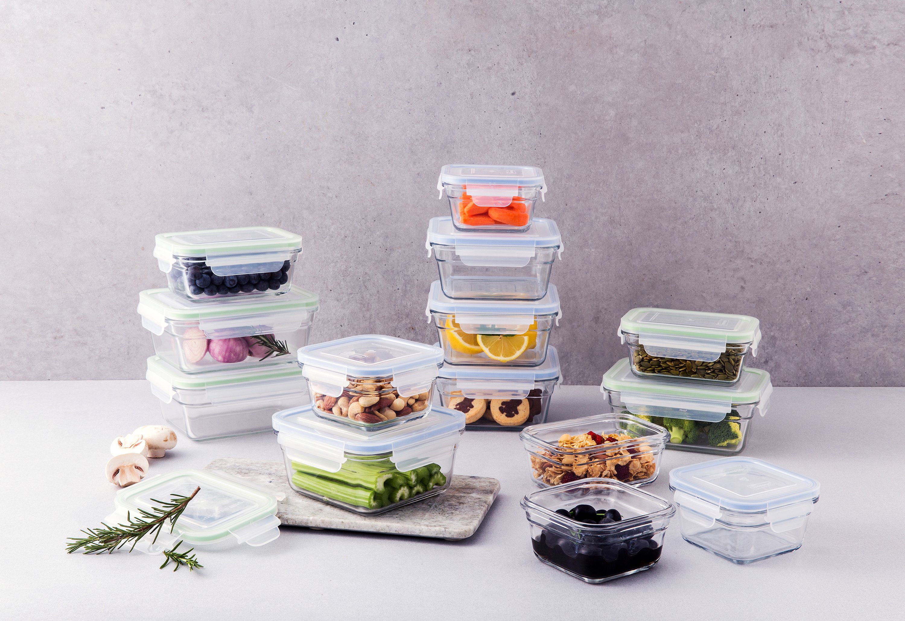 Glasslock 28piece Ovensafe Glass Food Storage & Bakeware Set