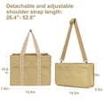 thumbnail image 3 of Kabaqoo Canvas Tote Bag with Multi Pockets, Crossbody Tote with Compartments, 3 of 9