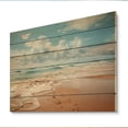 thumbnail image 2 of Designart "Scenic horizon Coastal Serenity IV" Landscapes Print on Natural Pine Wood, 2 of 5