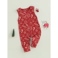 thumbnail image 4 of Baby Girls Boys Rompers 6M 12M 18M 24M Christmas Snowflake Gift Box Hat Pattern Crew Neck Sleeveless Toddler Infant Bodysuits, 4 of 9