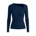 thumbnail image 3 of yillto Womens Ribbed Top Lightweight Sweaters Fashion Slim Long Sleeve Dressy Casual Pullover Tops, 3 of 7