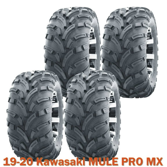 25x10-12 Complete Set WANDA Lit Mud ATV Tires fit 19-20 Kawasaki MULE PRO MX