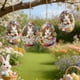 thumbnail image 4 of CaiYueKe Easter Bunny Egg Hanging Ornaments, Wooden Spring Holiday Decorations, Car Rearview Mirror Keychain, Backpack Pendant, Easter Party Favors, Home Wall Window Decoration, 4 of 6