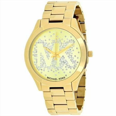 Michael Kors Women's Slim Runway Gold-Tone Watch, MK3590