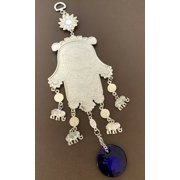New Turkish Blue Evil Eye Nazar Hamsa Hand Wall Hanging Decor Amulet Blessing Gift -CL6